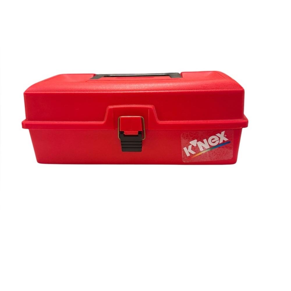 K'NEX Red Box Hard Carrying Carry Case 90's with K’Nex Vintage Package Sets